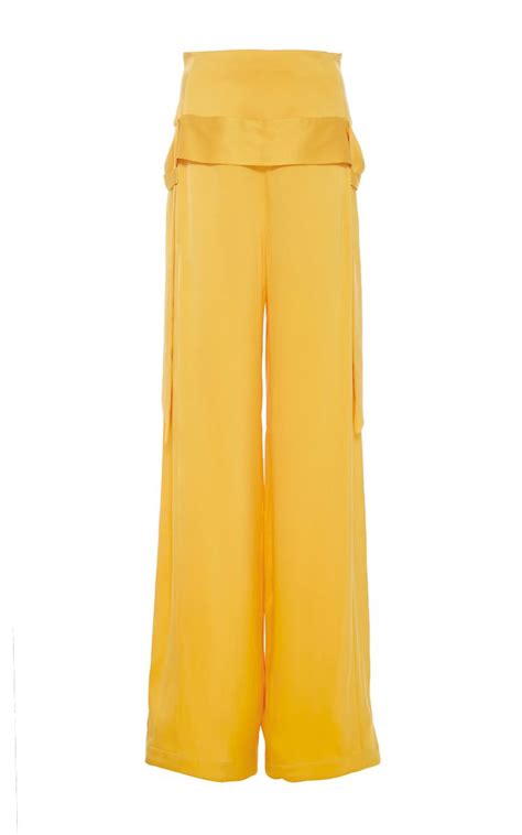 prada marigold|Marigold Silk pants .